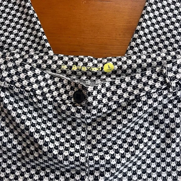 Betabrand Cat Pants Black and White Checkered L - Picture 3 of 8